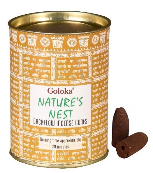 Goloka Nature's Nest Backflow Incense Cone